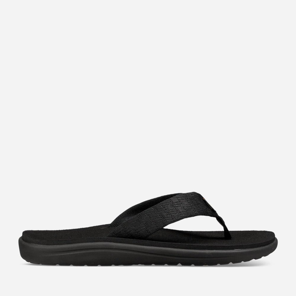 Teva Voya Men's Dark Red Black Flip Flops CA12469 Canada Online